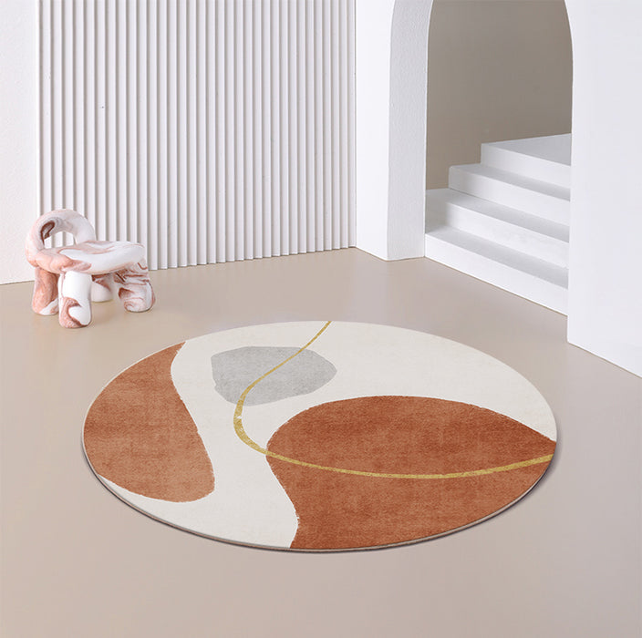 Modern Abstract Non-Shedding Area Round Rug Autumn 140cm