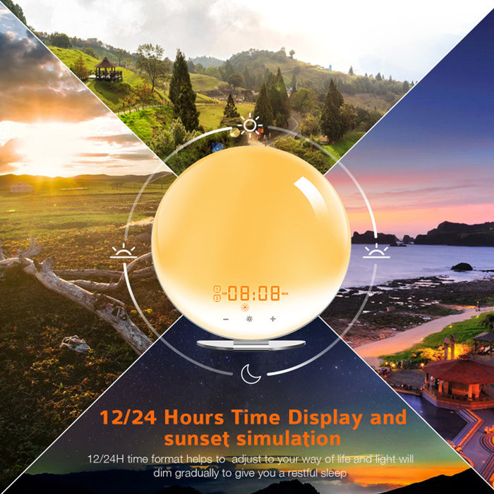 Creative Digital Alarm Clock Sunset and Sunlight Simulator- USB Powered