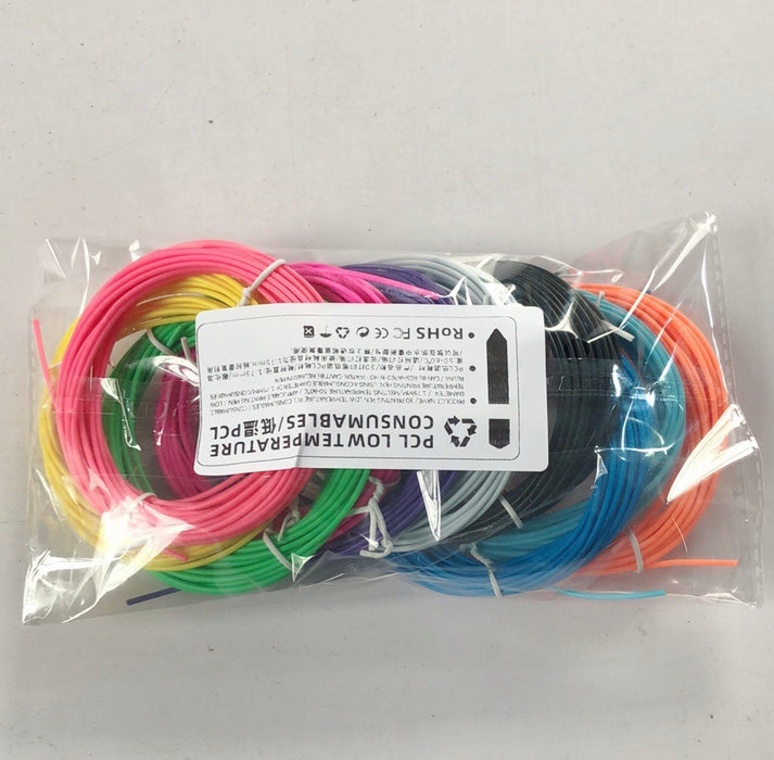 50M PCL 3D Pen Filament Refill - 10 Colours