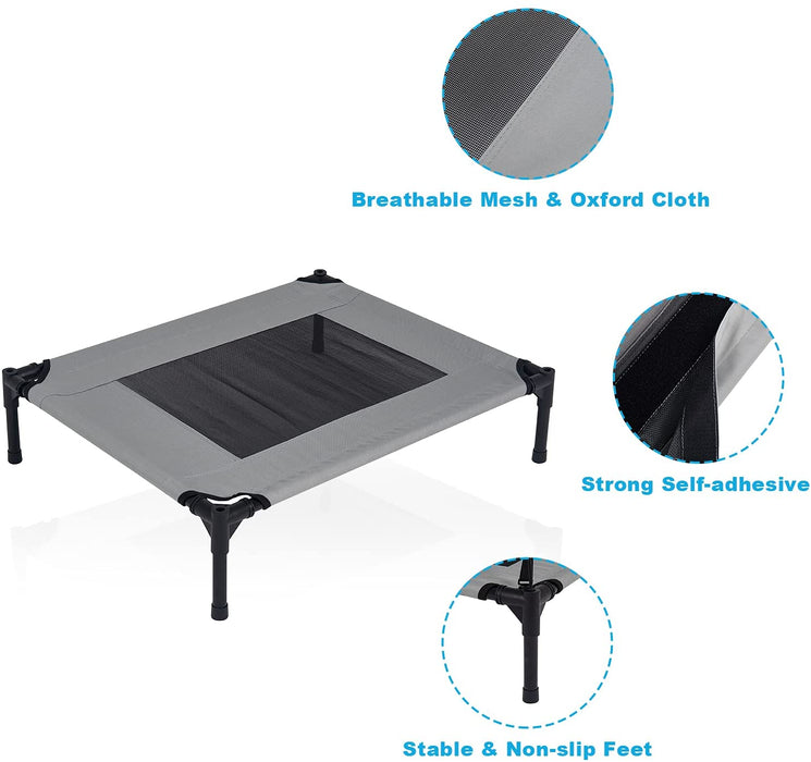 Elevated Outdoor Dog Bed With Canopy M