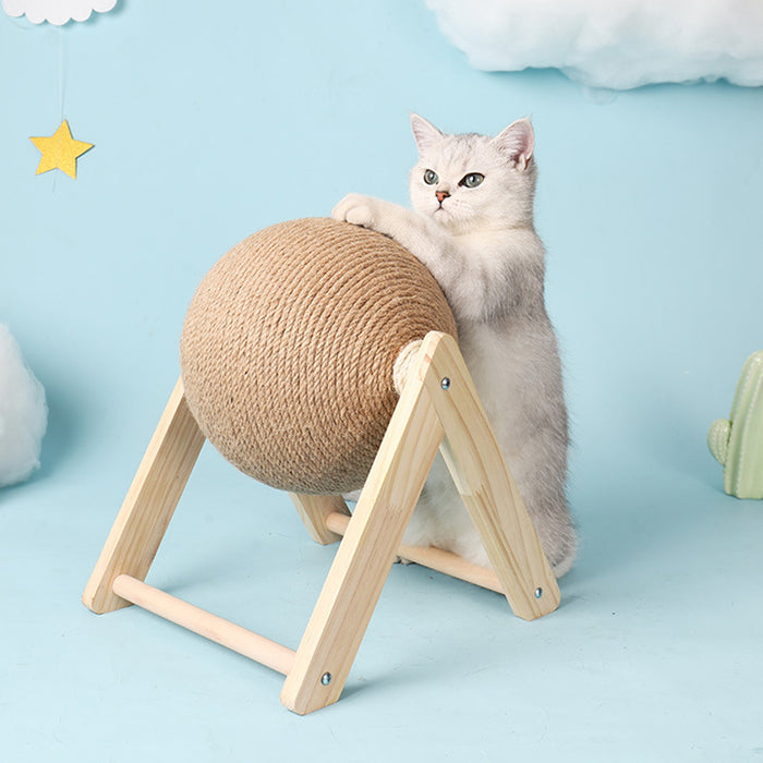 Cat Wooden Scratching Ball