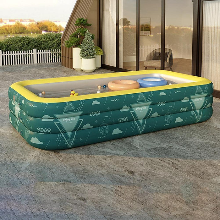 Inflatable Bathtub Kids Rectangular Swimming Pool 180x130cm
