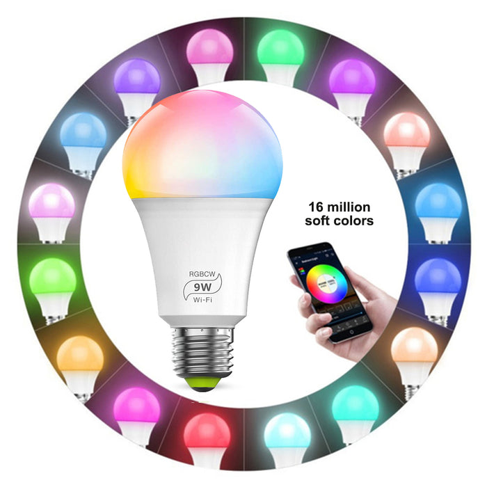 Wi-Fi Enabled 9W Color Changing Smart LED Light Bulb APP Ready