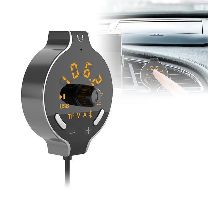 Dual Car Charger and Wireless FM Transmitter Aux-in and U-Disk
