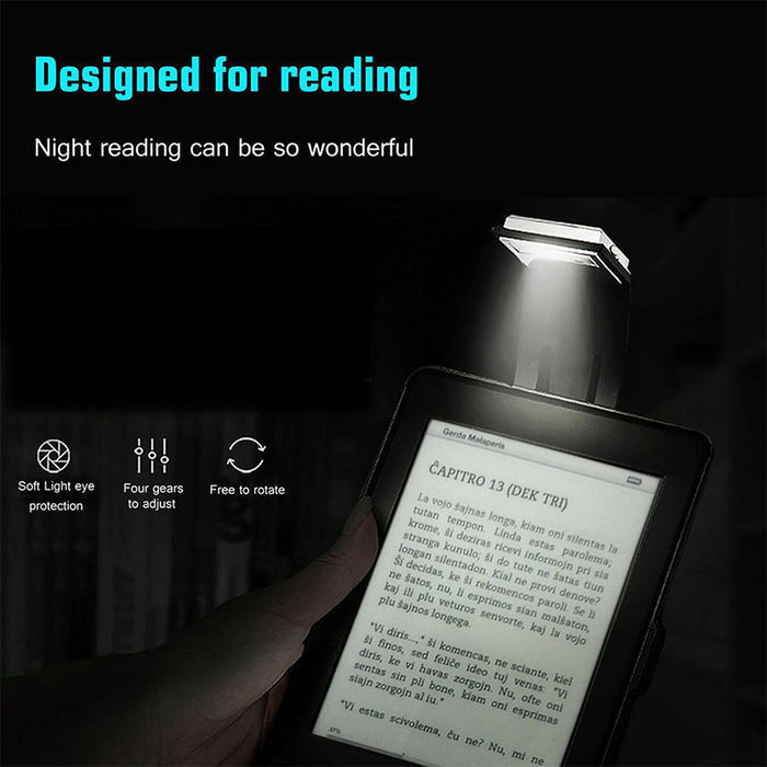 USB Rechargeable Portable LED Reading Booklight with Clip