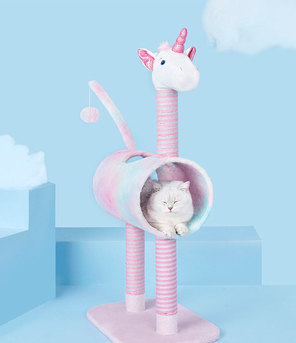 Cat Tree Tunnel Play Tree House Unicorn