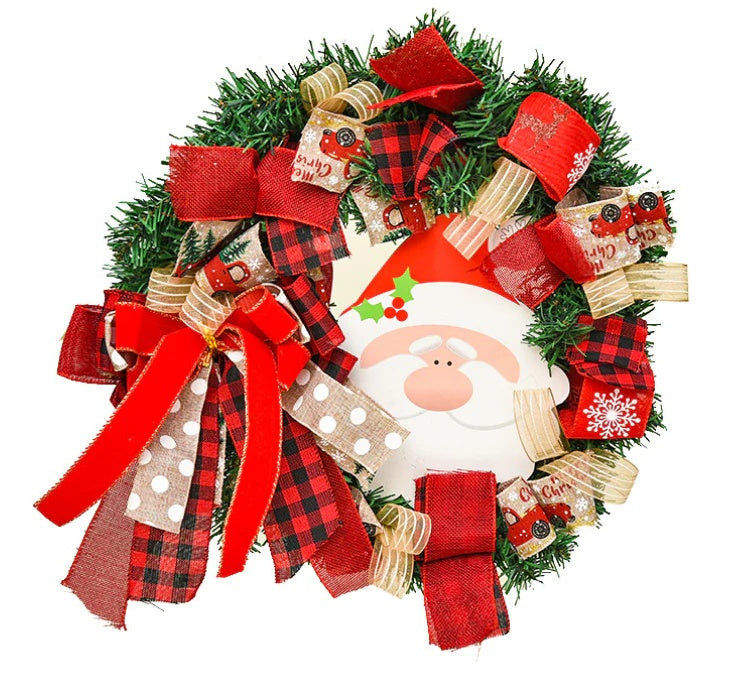 Artificial Christmas Santa Wreath