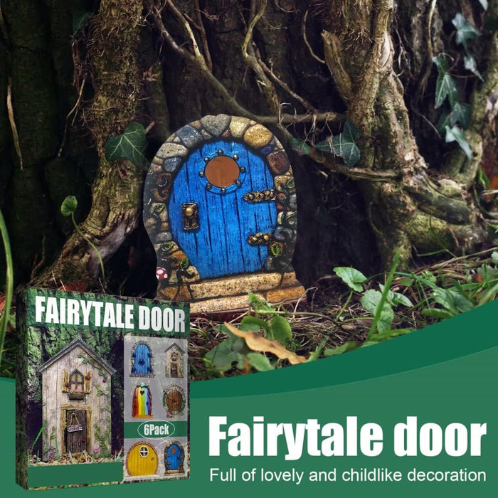 Set of 6 Garden Decor Fairy Doors