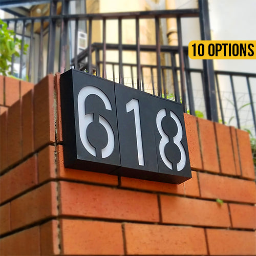 Led Outdoor Solar House Number Light Sign 6