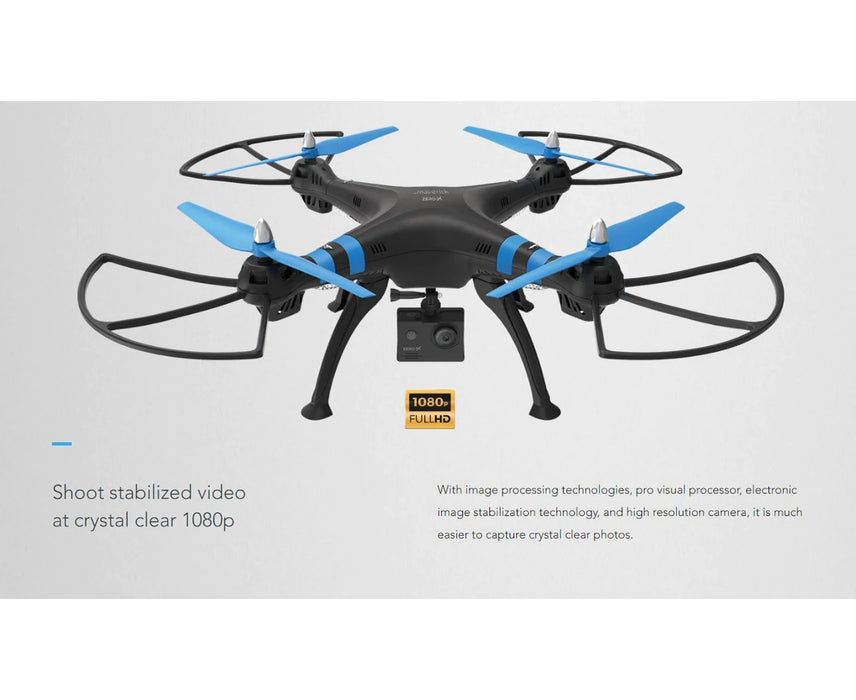 Zero-X Maverick Full HD Drone with GPS + Wifi