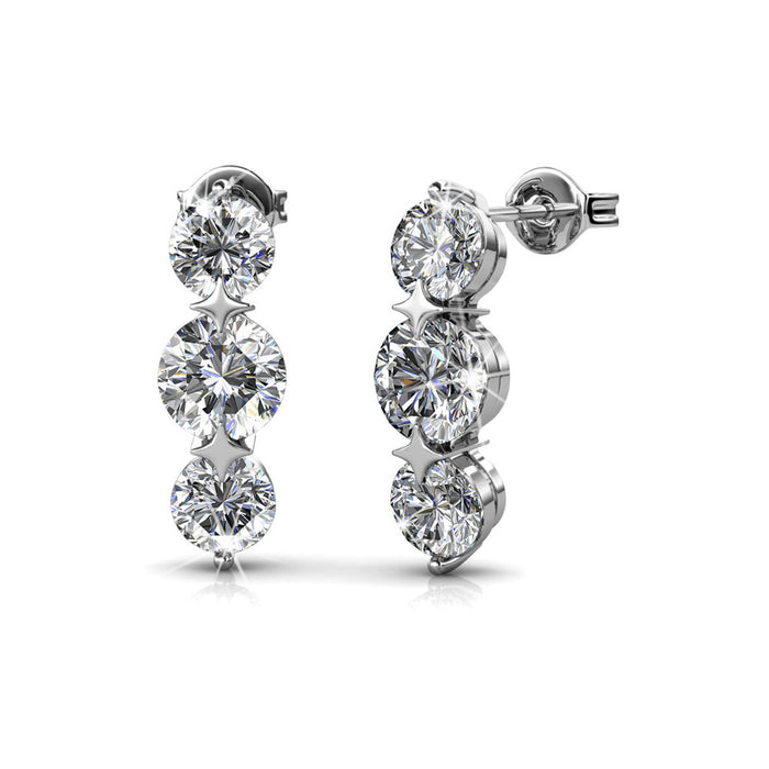 5 Day Set of Earrings with Genuine Swarovski Crystals