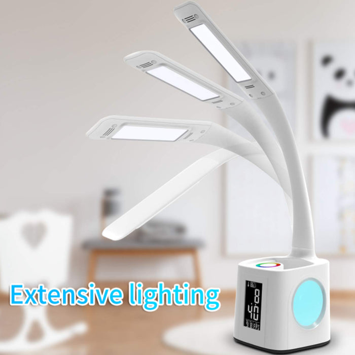 Multifunctional LED Dimmable Desk Lamp with Charging Port- USB Powered