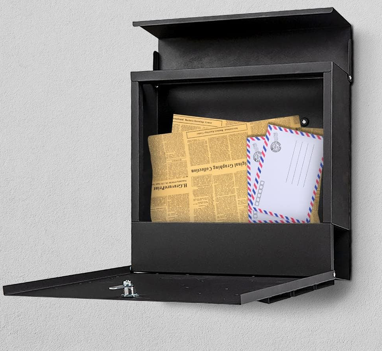 Large Capacity Locking Mailbox with Newspaper Holder