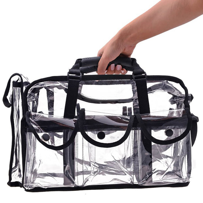 Men’s Women’s Large Transparent Makeup Organizer Bag Makeup Artists Travel Bag