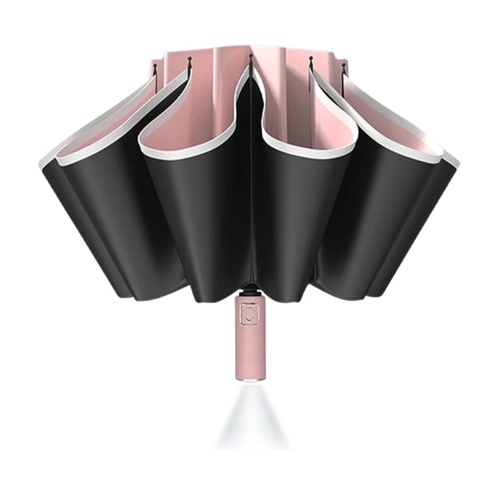 Reverse Folding Umbrella with LED Lights