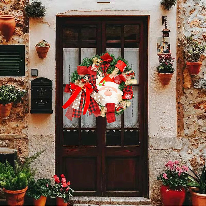 Artificial Christmas Santa Wreath