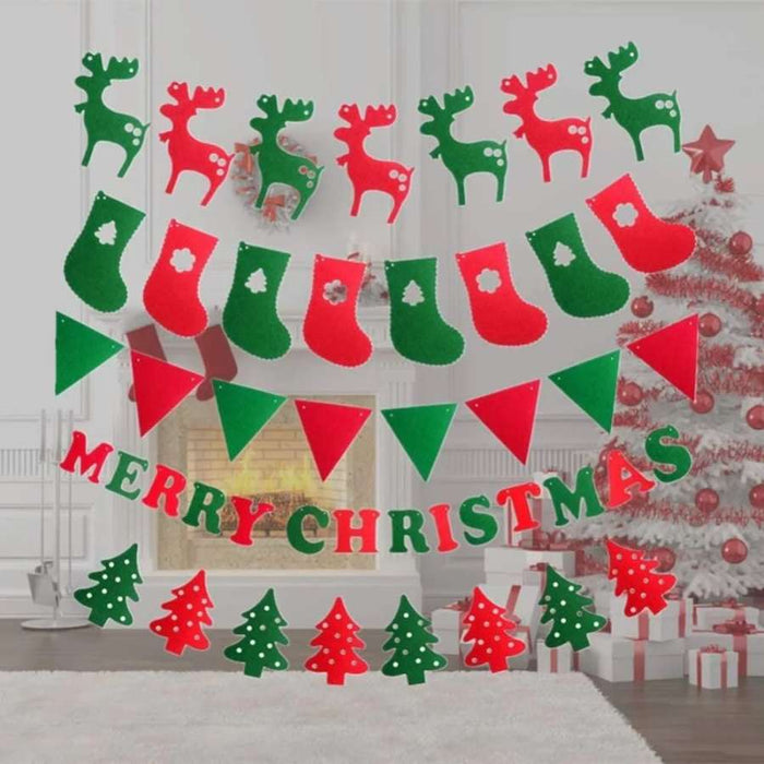 Merry Christmas Banner Decorations