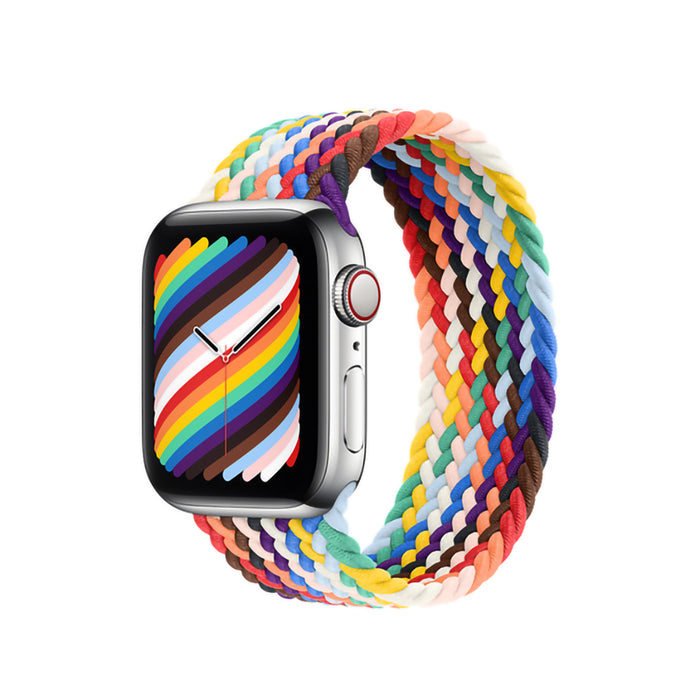 Rainbow Stretchable Solo Loop Nylon Band for Apple Watch 38/40/41mm L