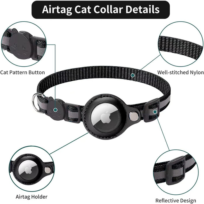 Reflective Airtag Holder Collar