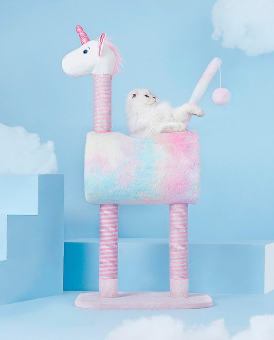 Cat Tree Tunnel Play Tree House Unicorn