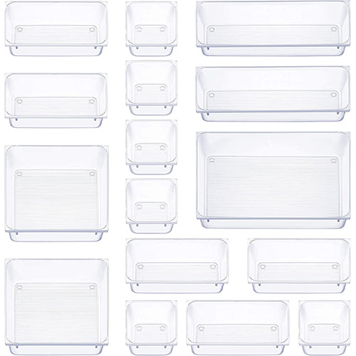 Rectangular Clear Storage Box's 25 Piece Set