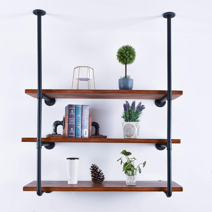 Industrial Iron Pipe DIY Shelf Brackets