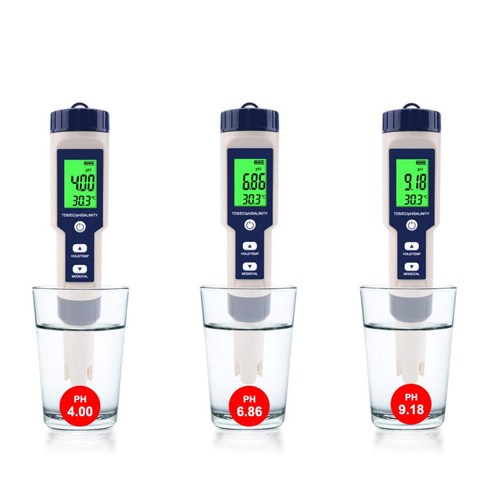 5 in 1 High Accuracy Digital Pen pH Tester for Water