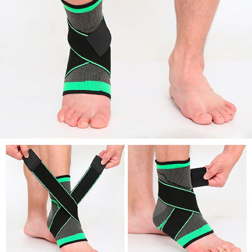 Breathable Nylon Adjustable Ankle Brace Large