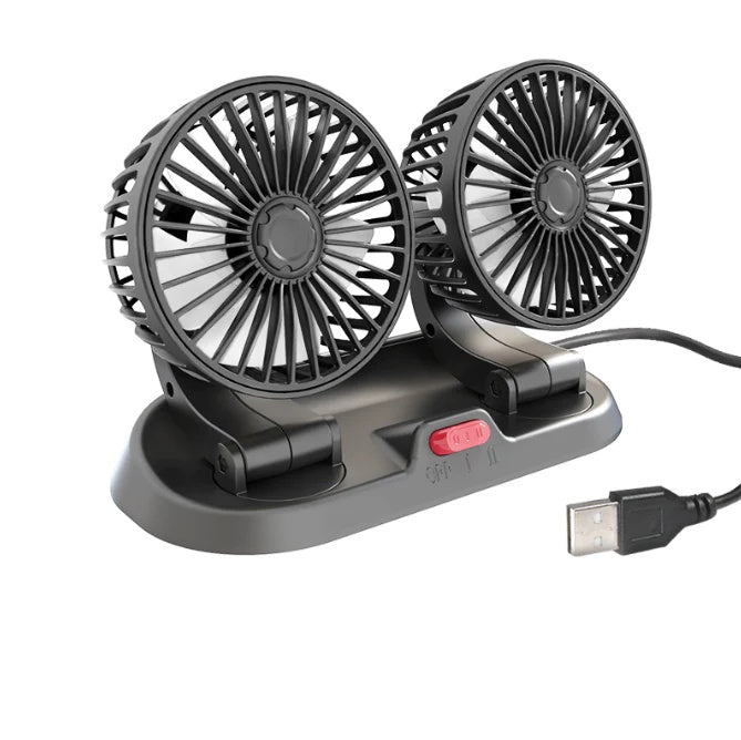 Dual USB Dashboard Fan