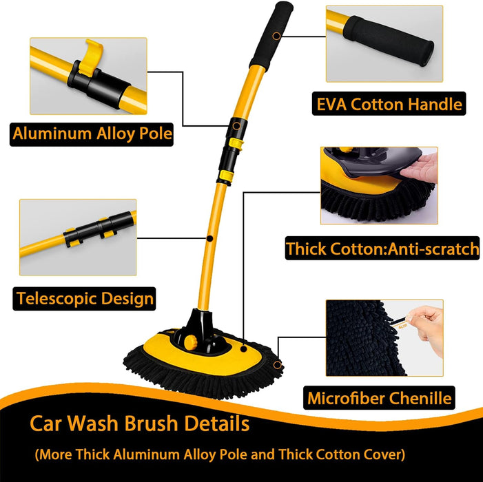 Car Wash Brush with Long Handle