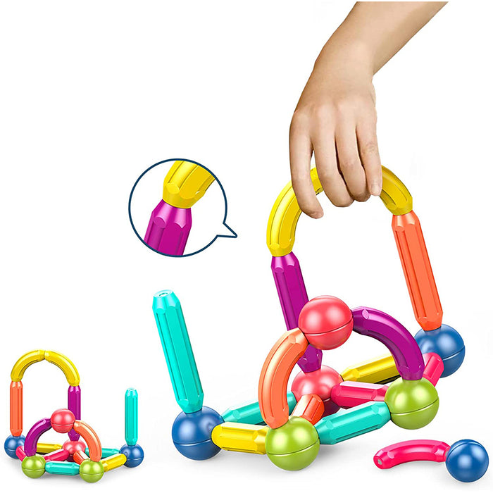 26Pcs Magnetic Balls and Rods Set Educational Construction Toys for Kids Boys and Girls