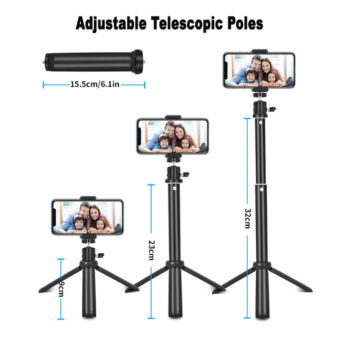 2-in-1 Remote Shutter Mini Tripod and Selfie Stick for Smartphones