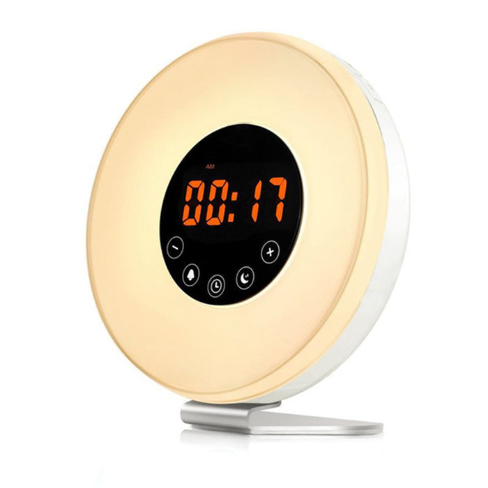 Wake-up Digital Alarm Clock Touch Sensitive LED Light Simulation- USB Powered