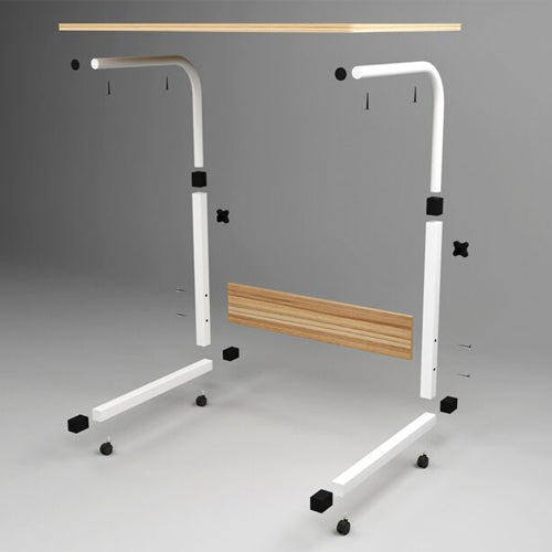 Multifunction Portable Desk on Wheels - White