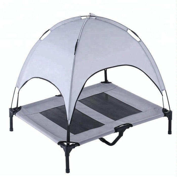 Elevated Outdoor Dog Bed With Canopy L