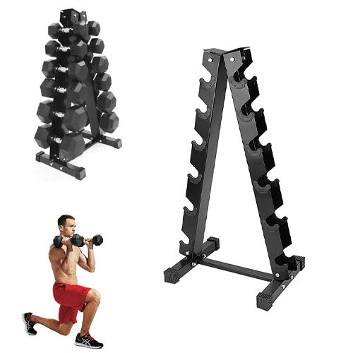 Steel A Type Dumbbell Stand 6 Tiers