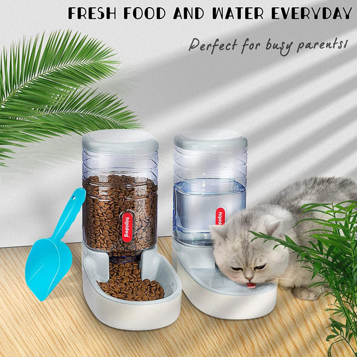 Auto Pet Food & Water Dispenser Set