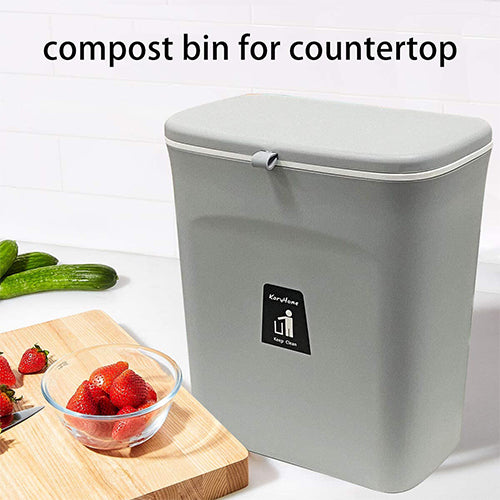 Kitchen Cabinet Door Trash Can with Lid