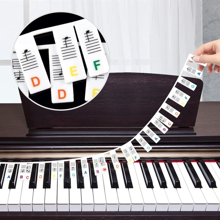 Removable Piano Keyboard Note Labels