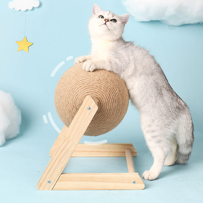 Cat Wooden Scratching Ball