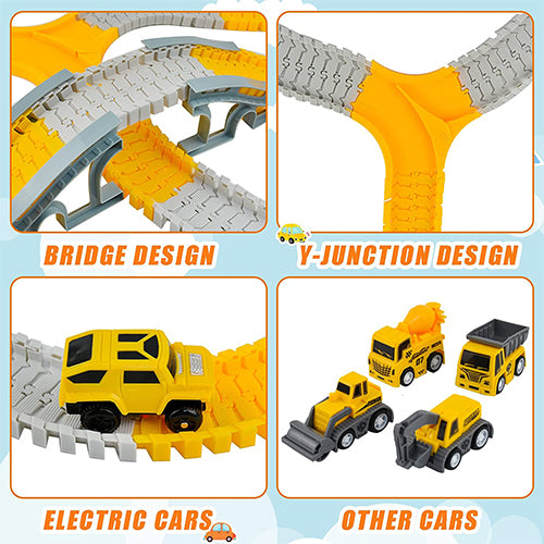 Children's Construction Track Set 205 Piece Set