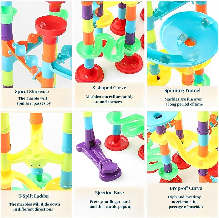 DIY Marble Run Race Set - 197 Pieces