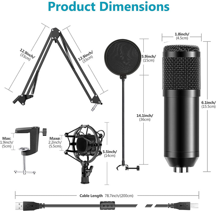 Computer Podcast Condenser Microphone Kit