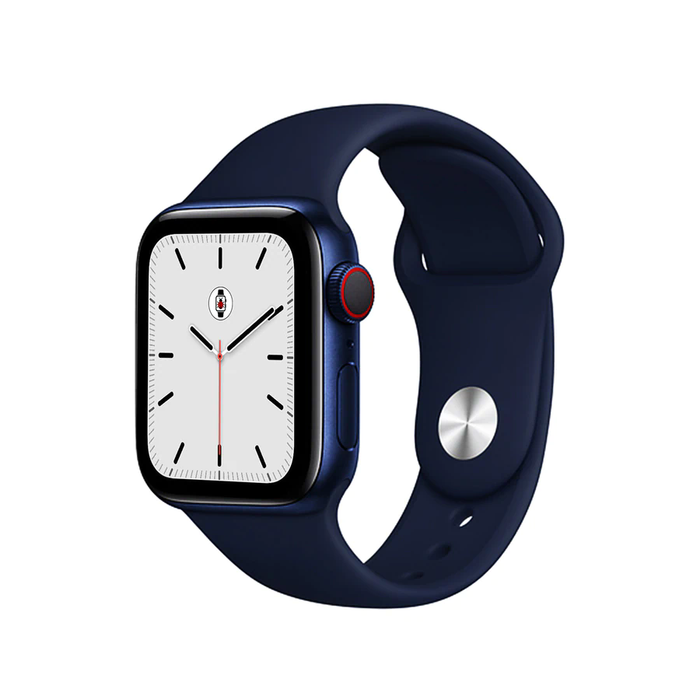 Blue Silicone Sports Bands for Apple Watch - Compatible with 42/44/45mm Series 7/6/SE/5/4/3/2/1 - Soft & Durable - Easy Install