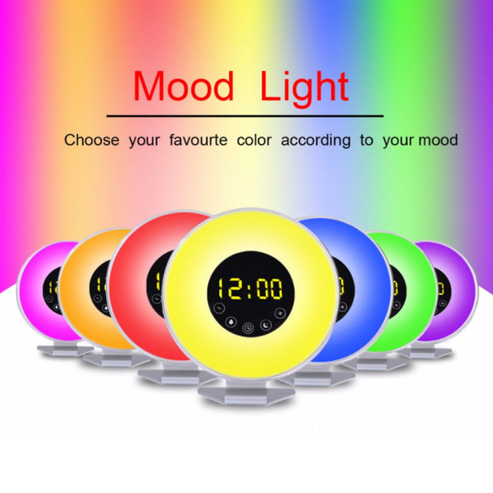 Wake-up Digital Alarm Clock Touch Sensitive LED Light Simulation- USB Powered