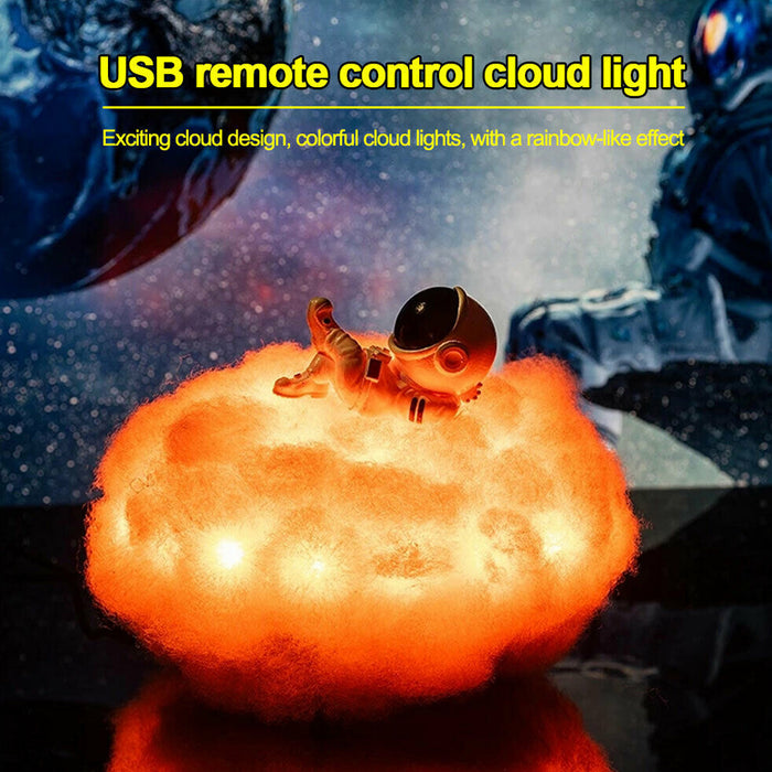 Colorful Clouds LED Astronaut Night Light- USB Plugged-in