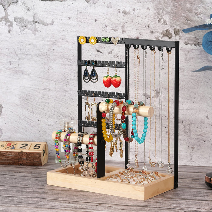 4-Tier Hanging Jewelry Stand Organizer
