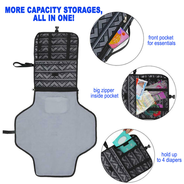 Portable Diaper Changing Pad Nappy Changing Detachable Clutch