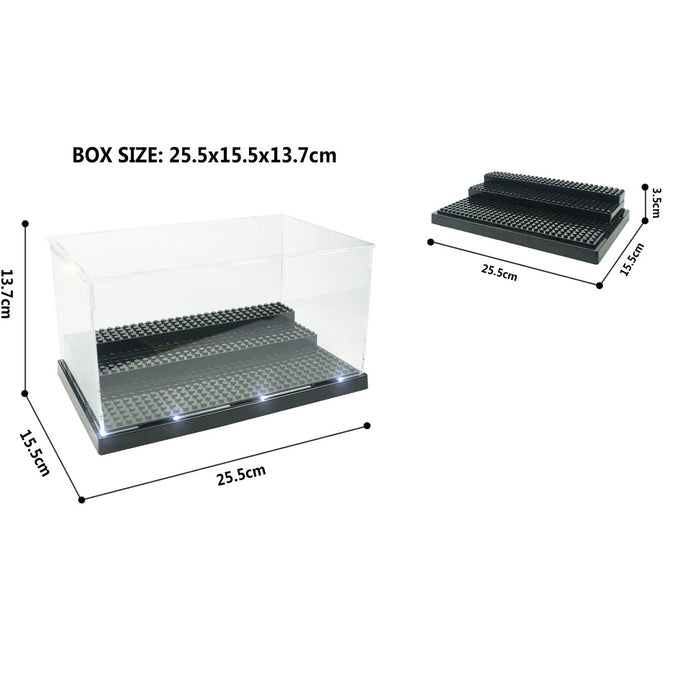 Minifigure Action Figures Blocks Display Case Black