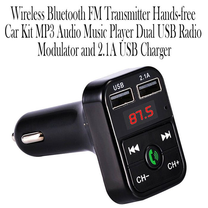 Wireless Bluetooth FM Transmitter Hands-free Car Kit